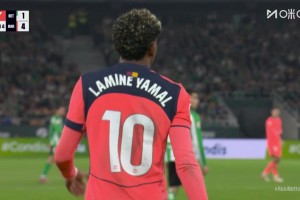 错失良机！佩德里中场送挑传，亚马尔单刀打门被扑出！